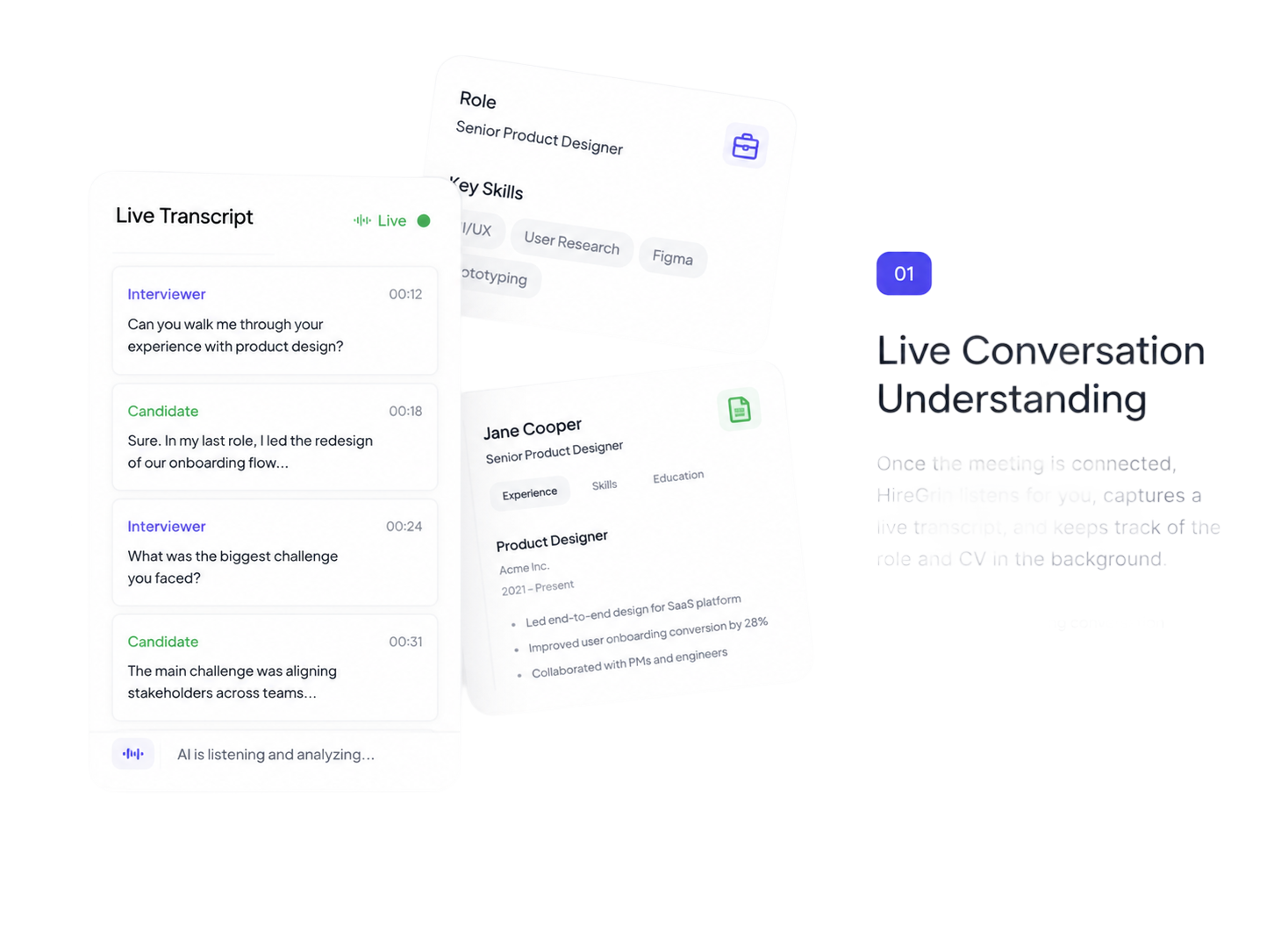 Live Conversation Understanding